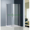 Simple Frameless pivot door corner entry shower enclosure